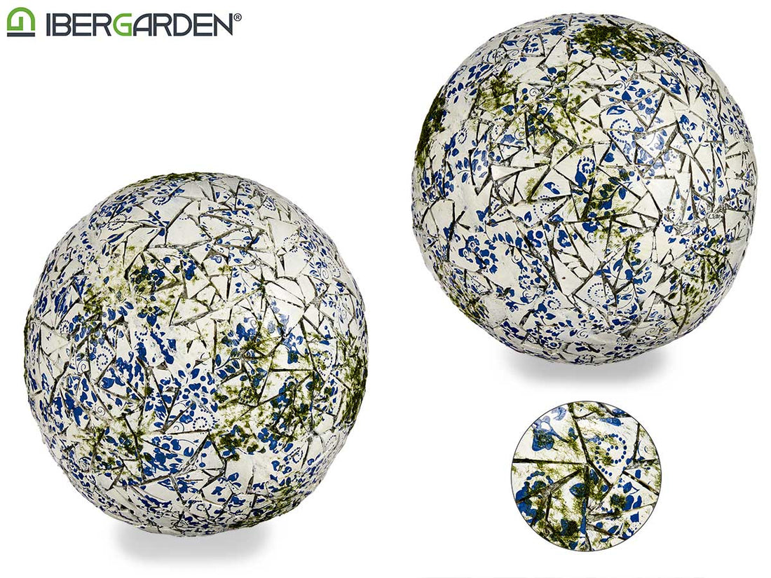 Bola Poliresina Mosaico Azul