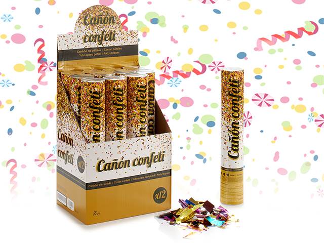 Party Popper Envase Dorado 30 cm