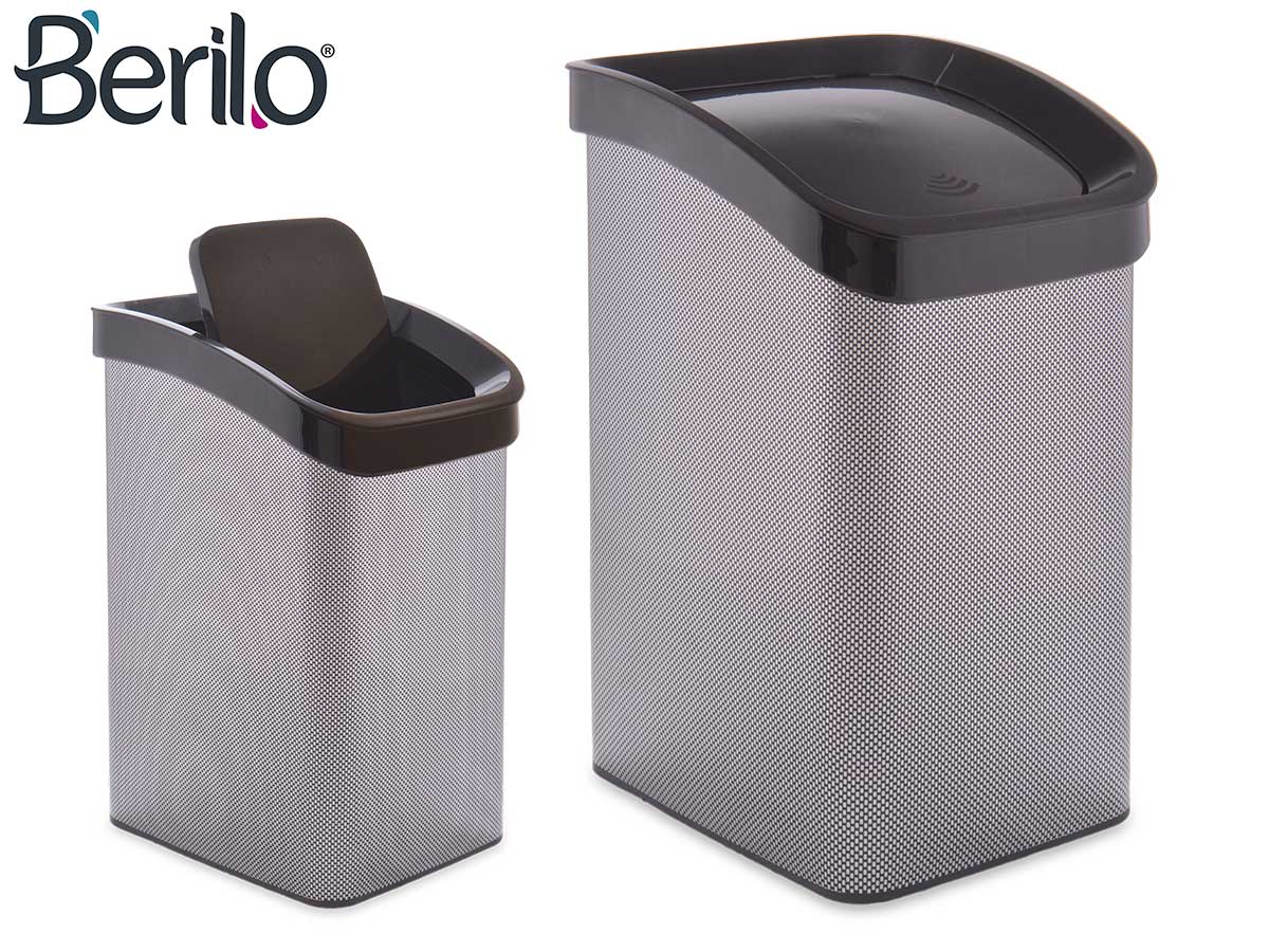 Space Grey Tilting Bin 12L