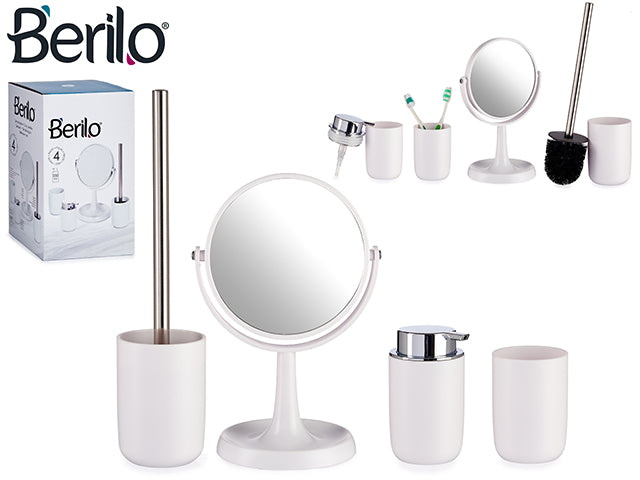 4 Pieces White Bathroom Set