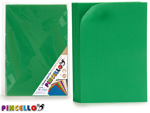 Set 10 Eva Foam Sheet Olive 45X65Cm