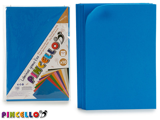 Conjunto 10 Folha de Espuma Eva Azul Marinho 20X30Cm