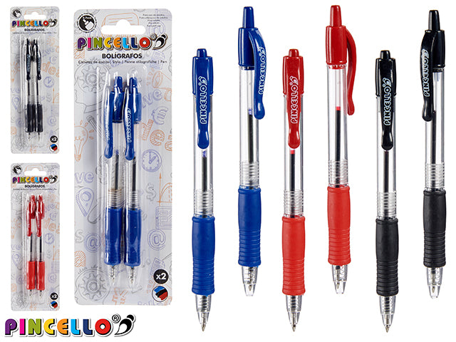 Conjunto de 2 Canetas Botões Mix 3 Cores