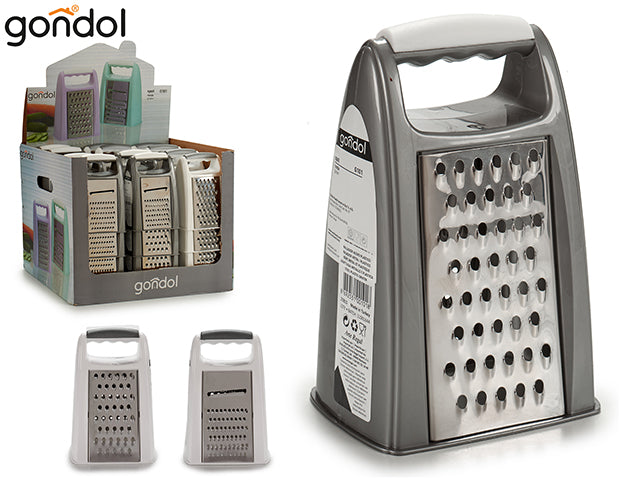 Rallador Plástico Acero Mix 2 Blanco Plata
