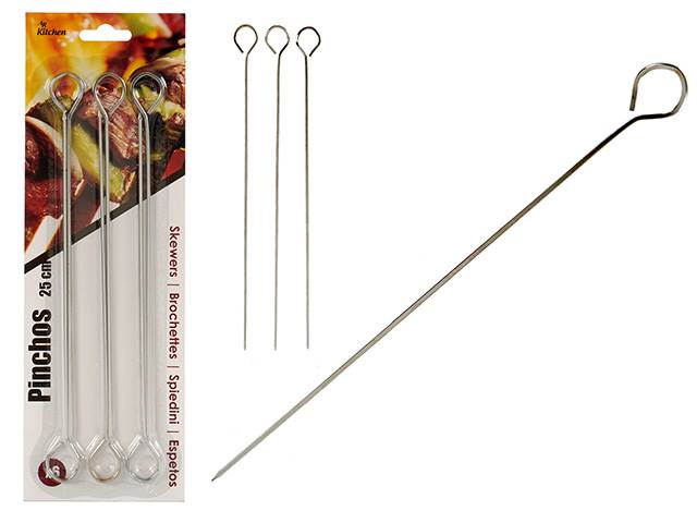 Set 6 Barbecue Needle Metal 25Cm