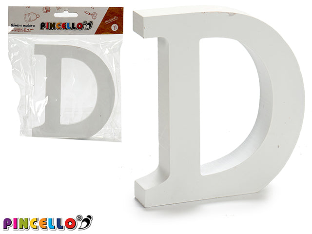 Wooden Letter D White Color 2X11Cm
