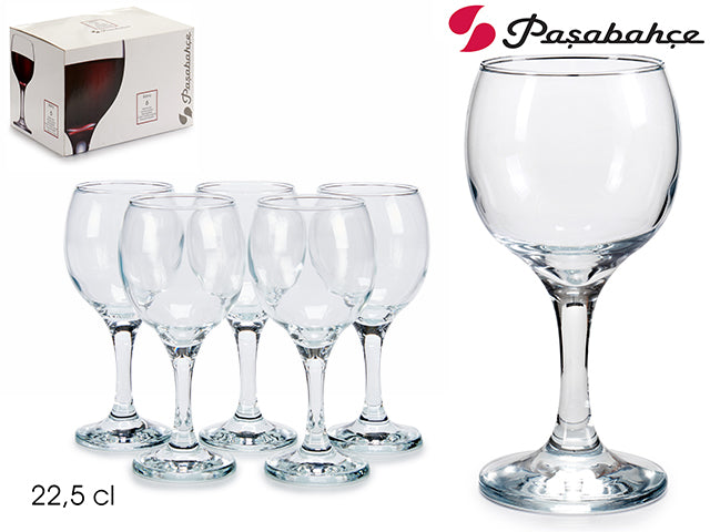 Conjunto de 6 Taças de Vinho Bistrô 22,5 cl