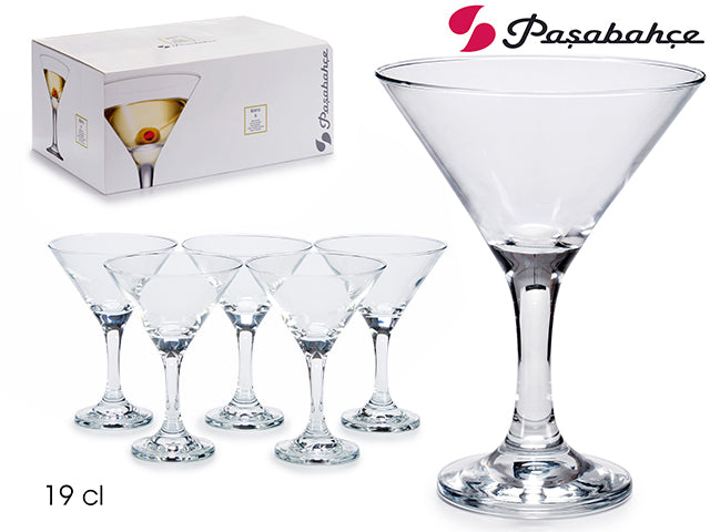 Set Of 6 Martini Glasses Bistro 19 cl