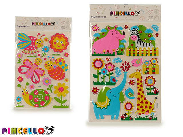 Adesivo decorativo 83X51cm insetos e animais