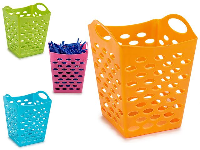 Cesta Multiusos Plastico Cuadrada Mix 4