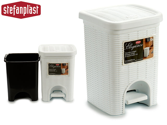 Plastic Waste Bin 6L White