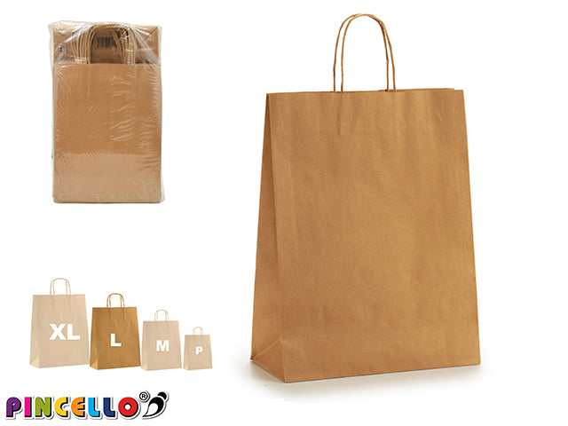 Paper Bag Hawanna Kraft Flat Med