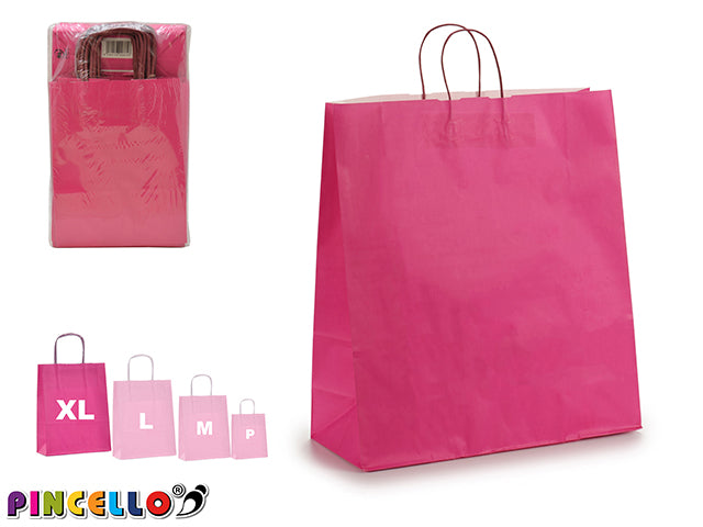 Bolsa Papel Rosa Grande