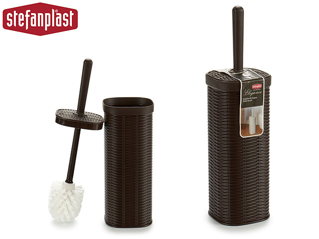 Escobillero Chocolate Elegance Con Soporte Cerrado