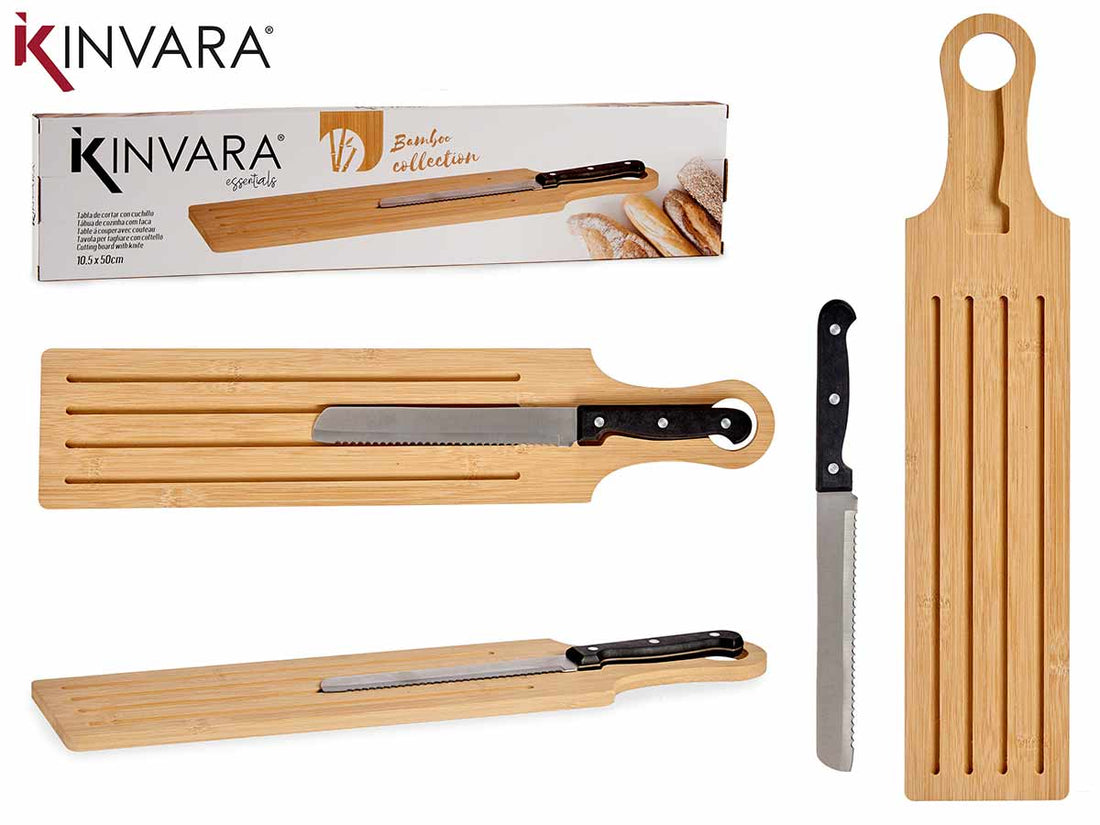 Tabla para cortar pan Mango y cuchillo de bambú