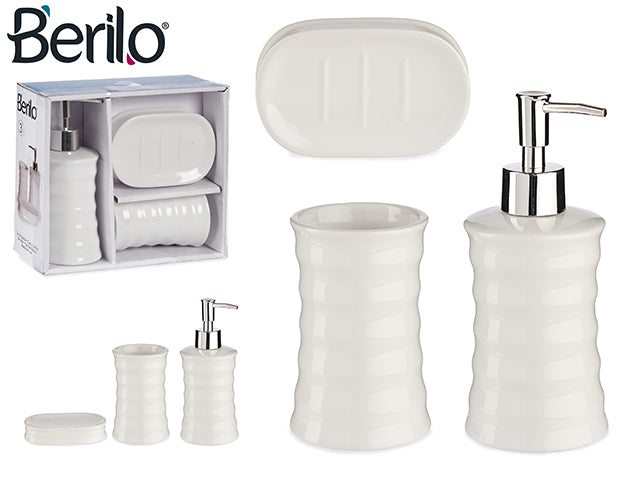 Wave Shape 3 Pieces Bathroom Set
