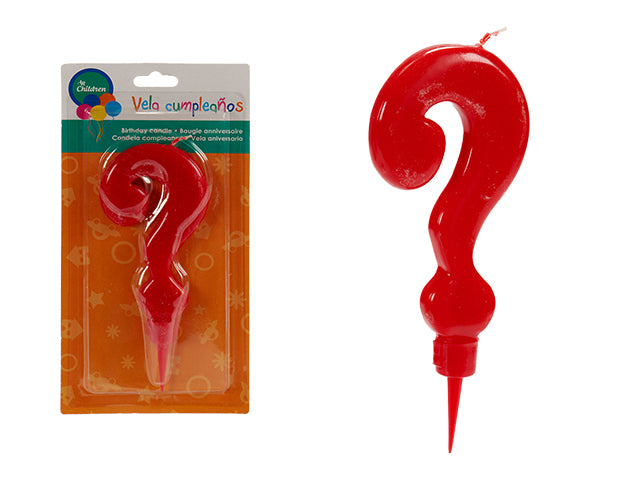 Big Red "?" Birthday Candle