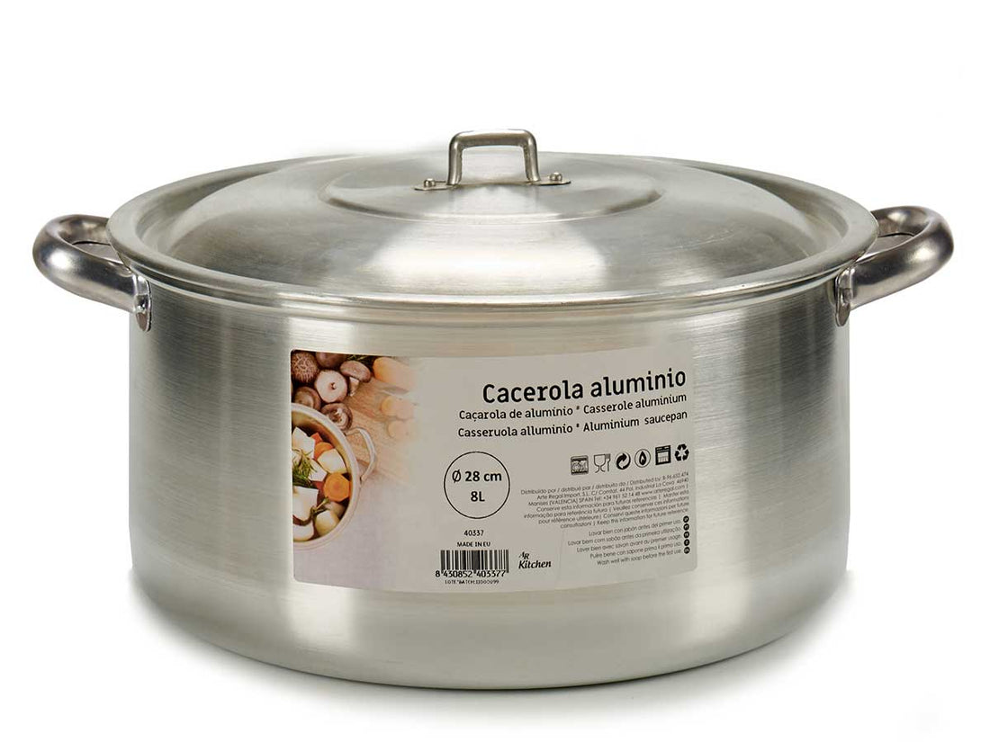 Cazo Aluminio 28 Cm 8 L