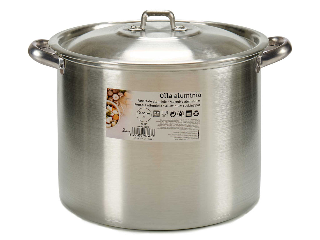 Olla Aluminio 22 Cm 6 L