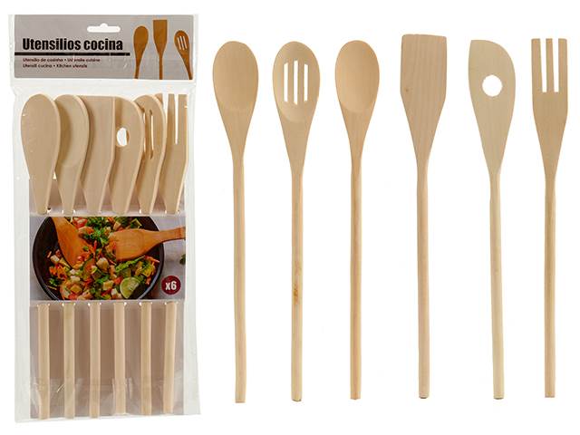 Set 6 Wooden Kitchen Tools