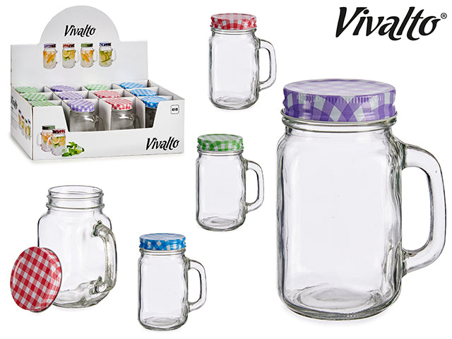 Tarro Con Tapa Mix 4 Colores 430 ml