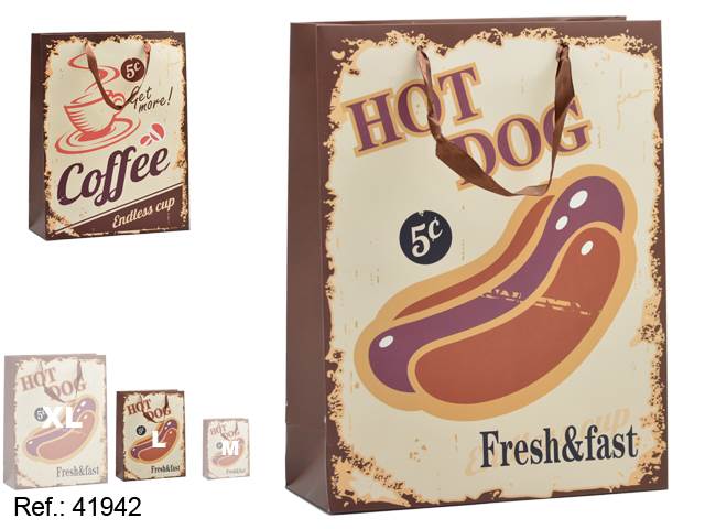 Bolsa de regalo mediana Hotdog & Coffee Mix 2