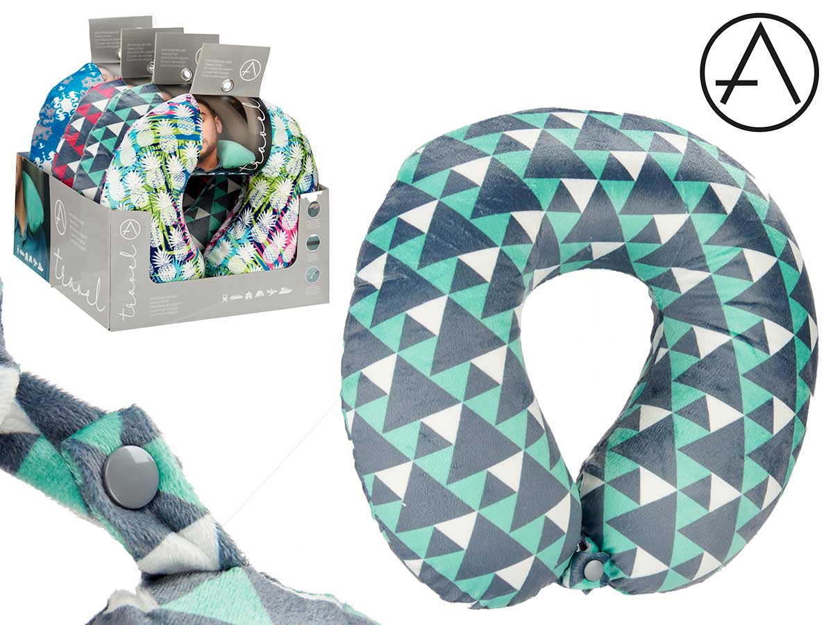 Memory Foam Travel Pillow Deco Mix 4 Col