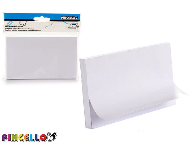 Notas adesivas brancas grandes de 76X127 mm