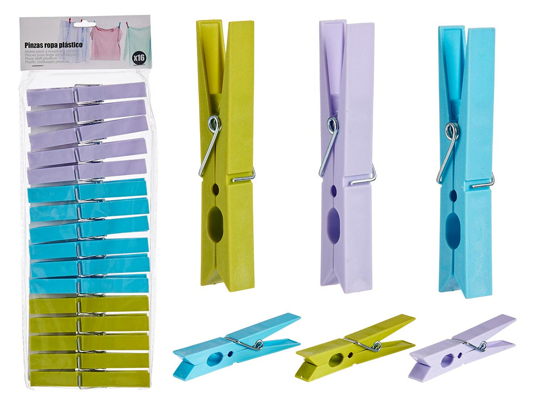 Set 16 Clavijas Plastico Mix 3 Colores