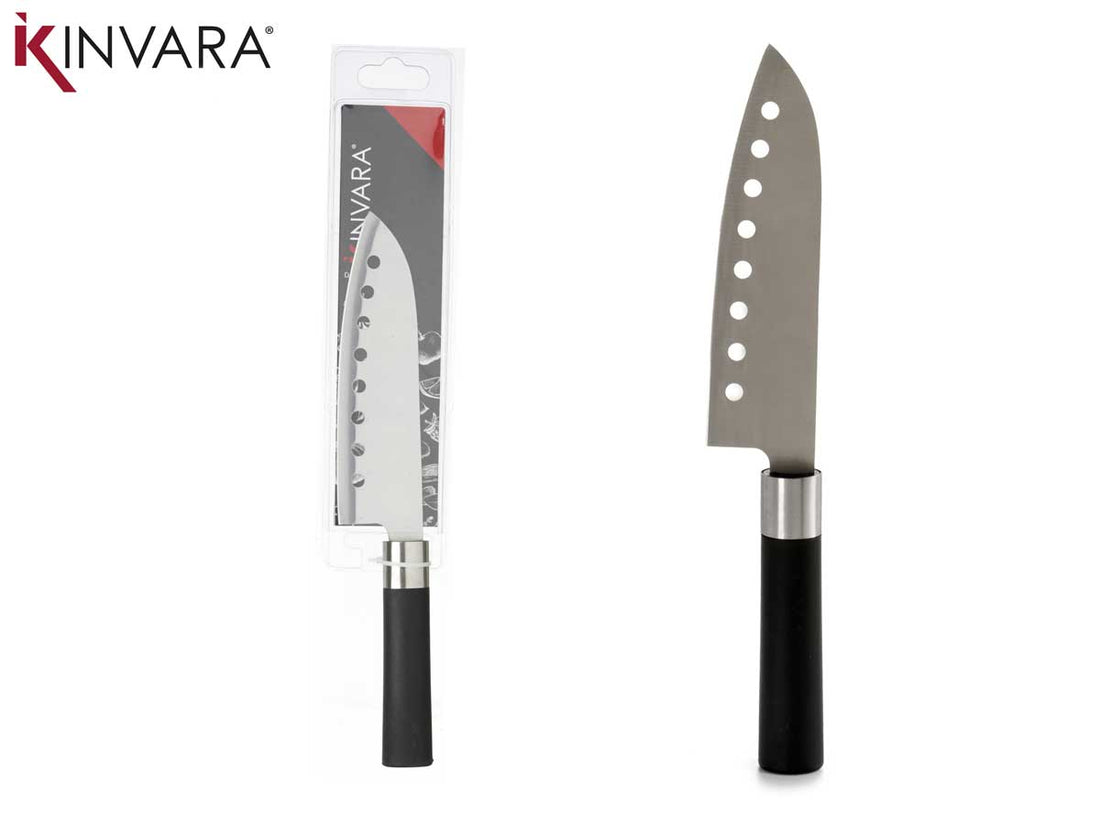 Cuchillo Agujero Acero Mango Negro