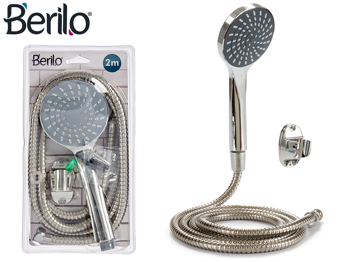 Round Shower Head & Hose 2 m