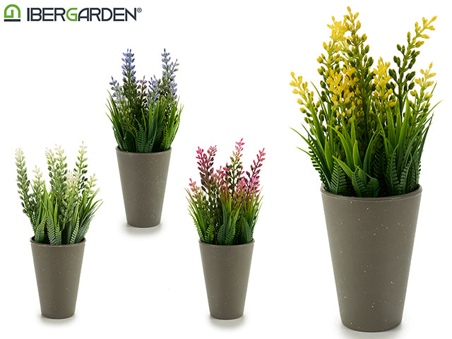 Flores Largas En Maceta Grey Mix 4 Colores