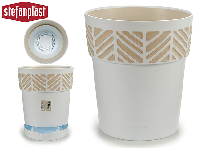 Maceta de plástico Orfeo Blanco 30 cm