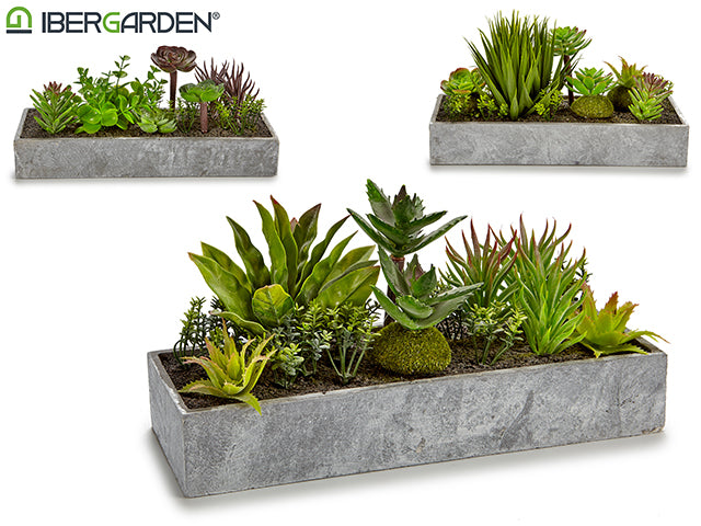 Rectangular Window Box Grey Small Mix 3