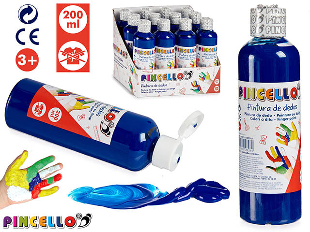 Tinta Dedo 200ml Azul