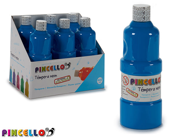 Tempera Paint 400Ml Neon Blue