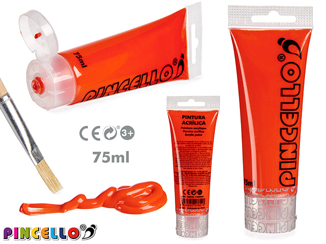 Acrylic Paint Tube 75Ml Red
