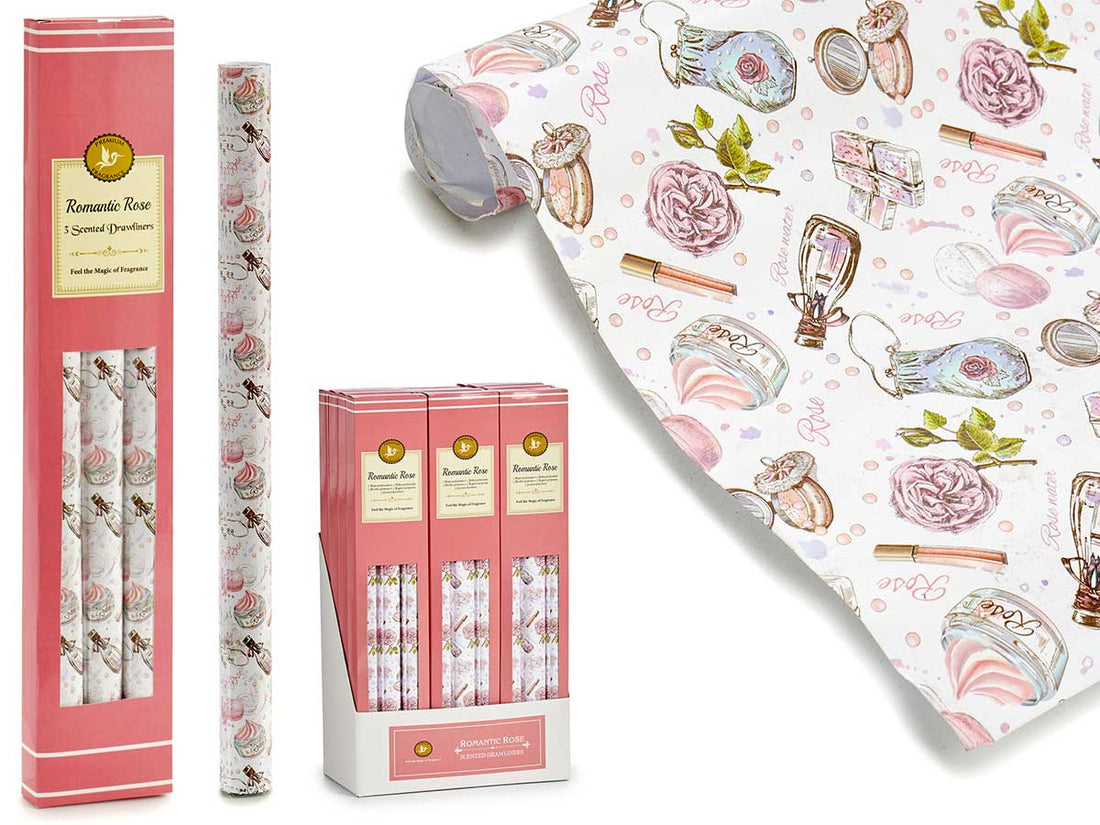Set 3 Forros Cajones Perfumados Rosas