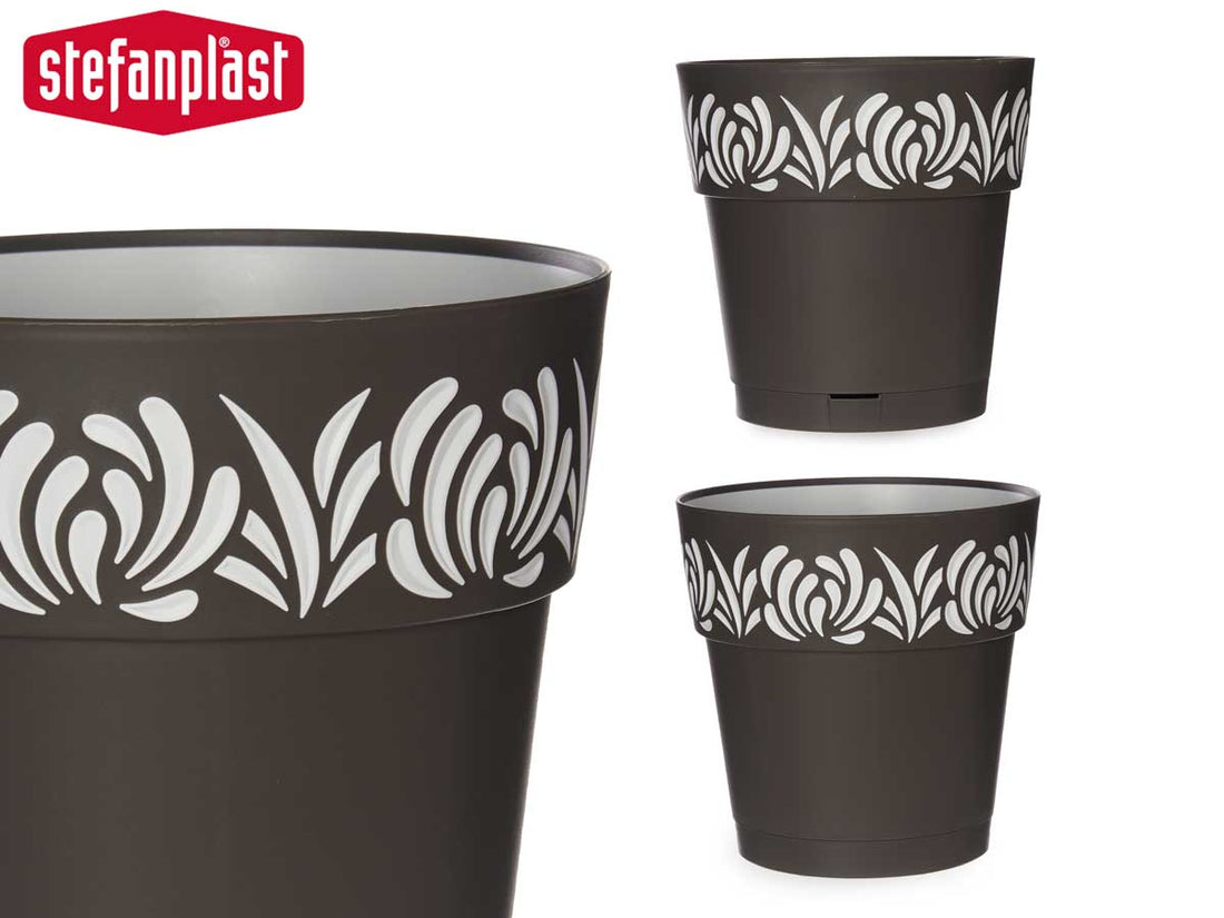 Anthracite Gaia Plant Pot 25 cm