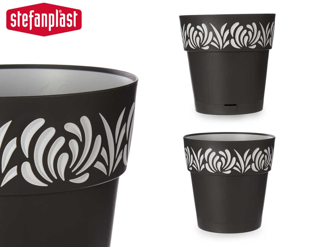 Anthracite Gaia Plant Pot 30 cm