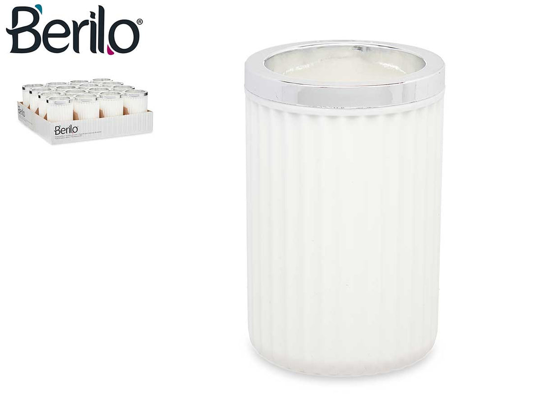 Soporte de cepillo de dientes de plástico blanco