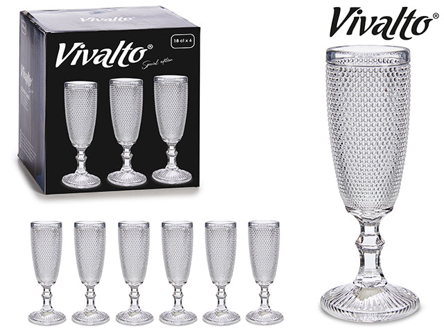 Copa Champagne Puntas Transparentes 185 ml