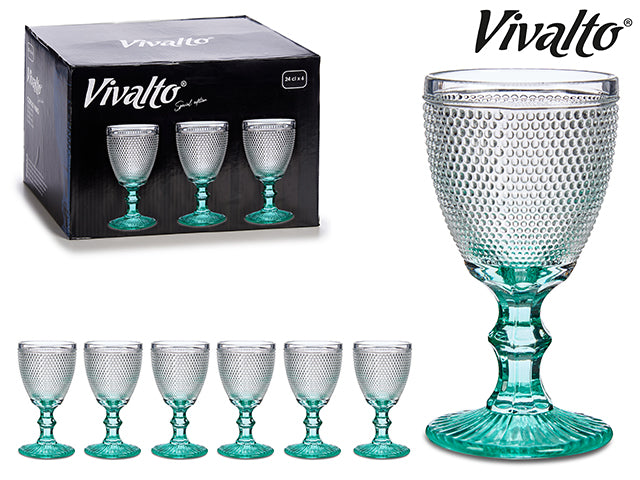 Water Foot Turquesa Points Glass 240 ml