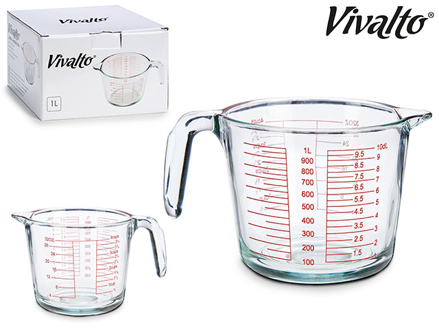 Jarra medidora de vidrio grande 1000 ml