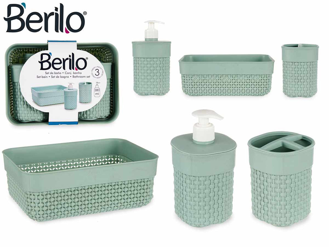 3 Pieces Mint Green Bathroom Set