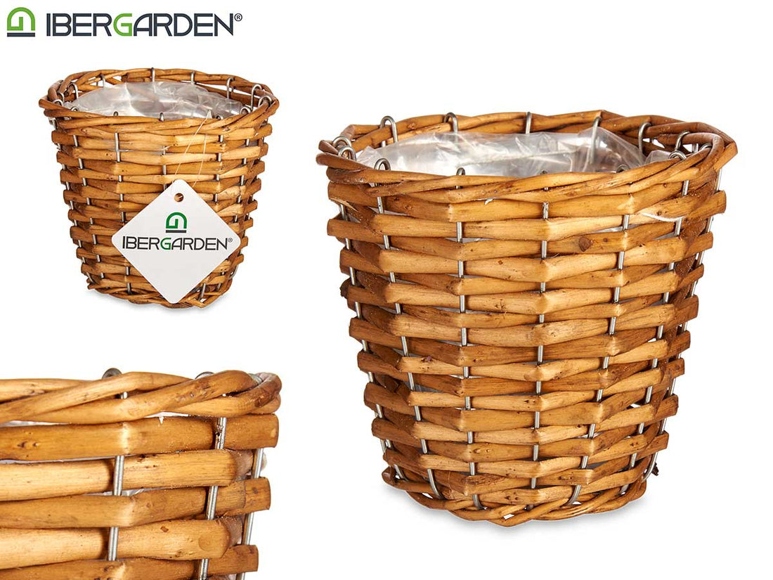 Cesta Redonda De Sauce Con Asas