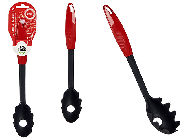 Colher de Spaguetti de Nylon com Cabo Vermelho
