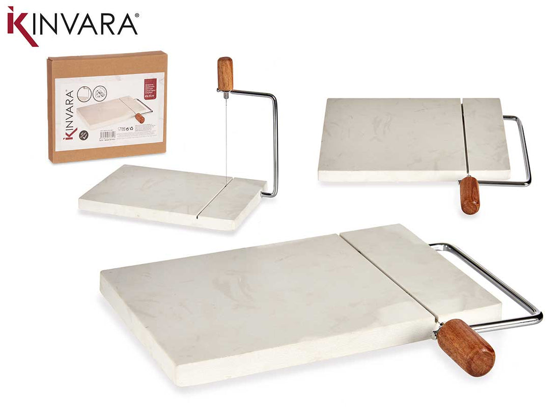 Tábua de cortar queijo em mármore branco