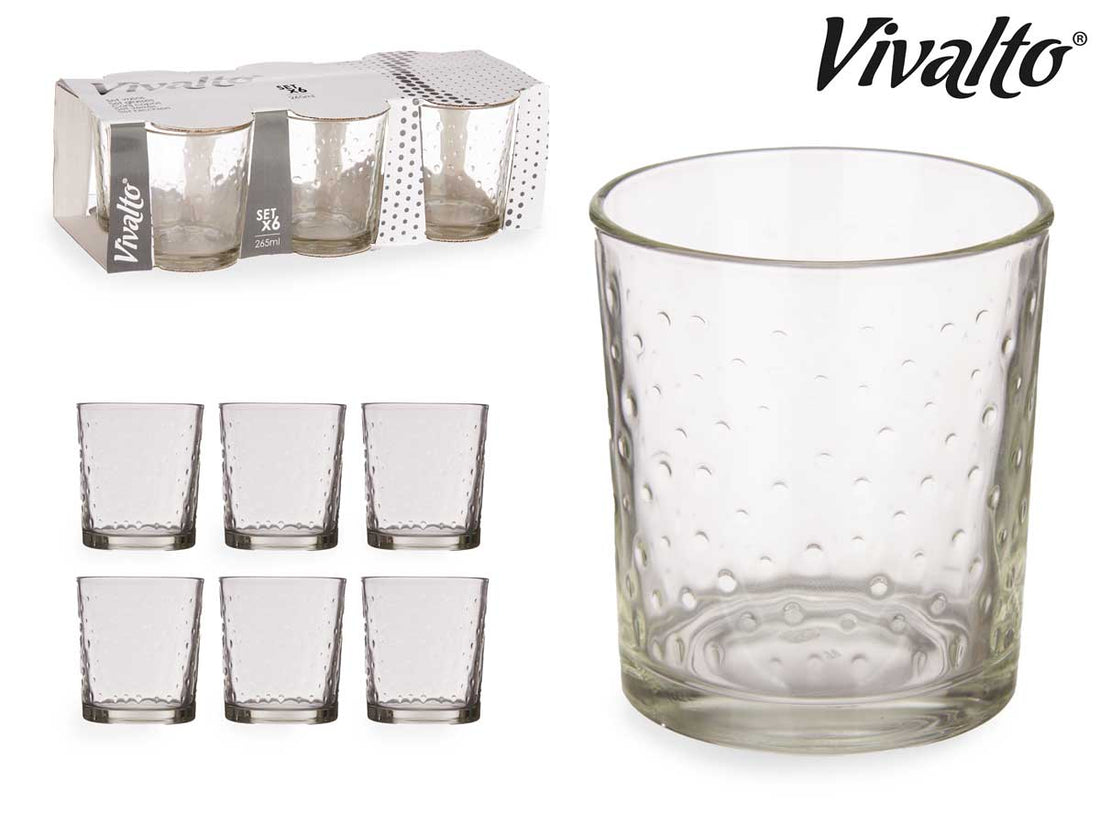 Set 6 Vasos Lunares 265 ml