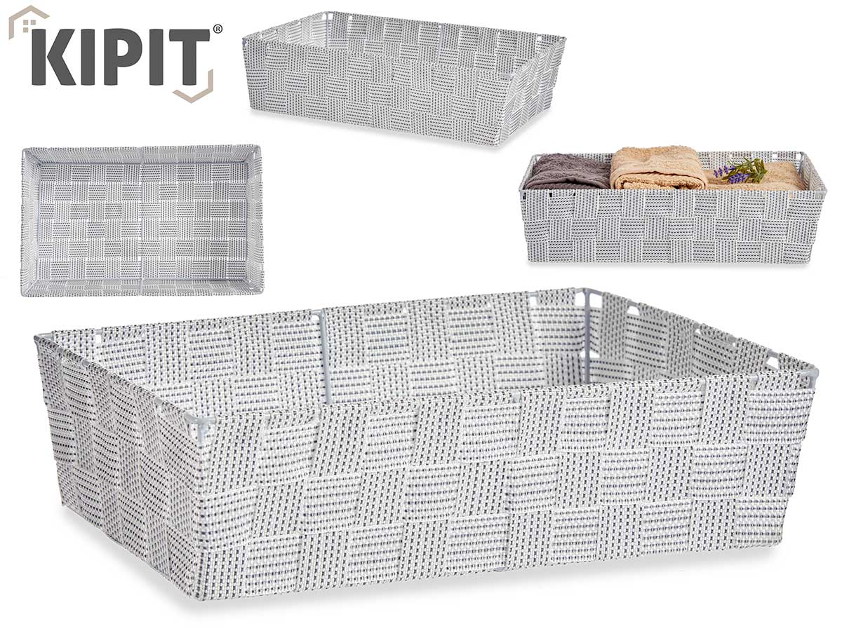 Fabric Box Rect Without Handle 34Cm White